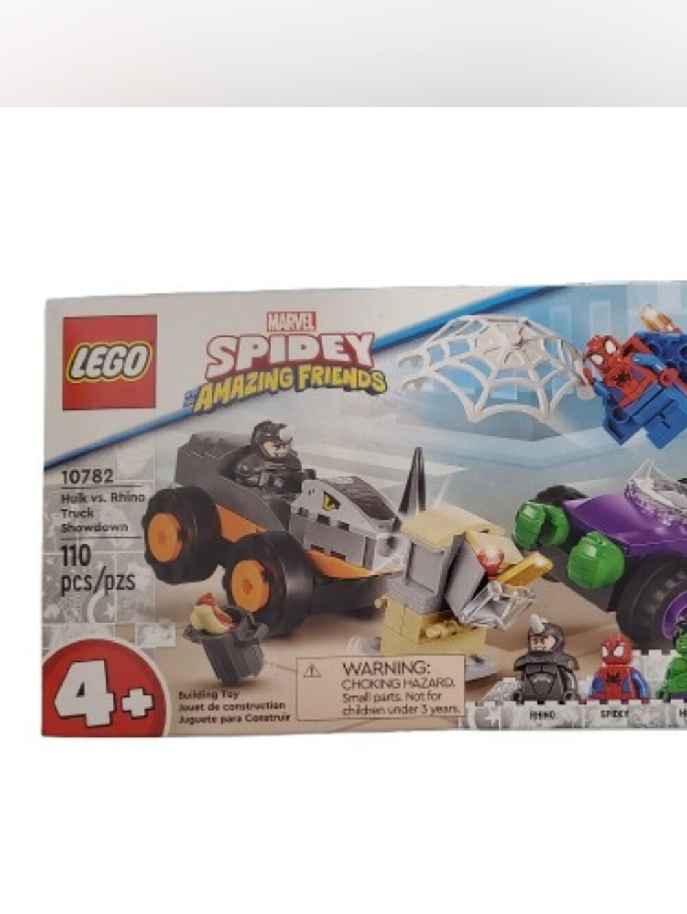 LEGO Marvel Spidey Amazing Friends Hulk vs. Rhino Truck Showdown 10782